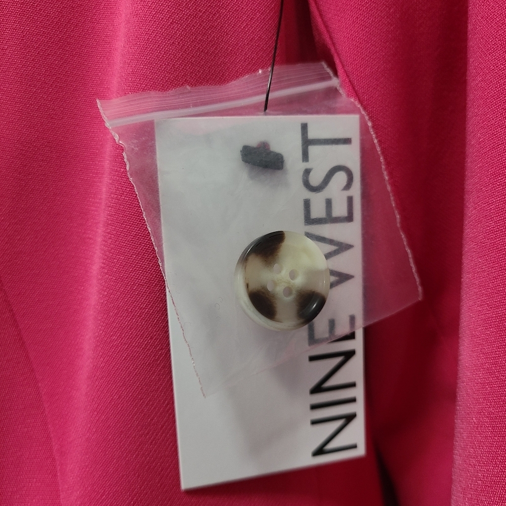 Nine West Pink The Boyfriend Blazer Double-Breasted Suit Jacket Size 8 NWT - Picture 6 of 13